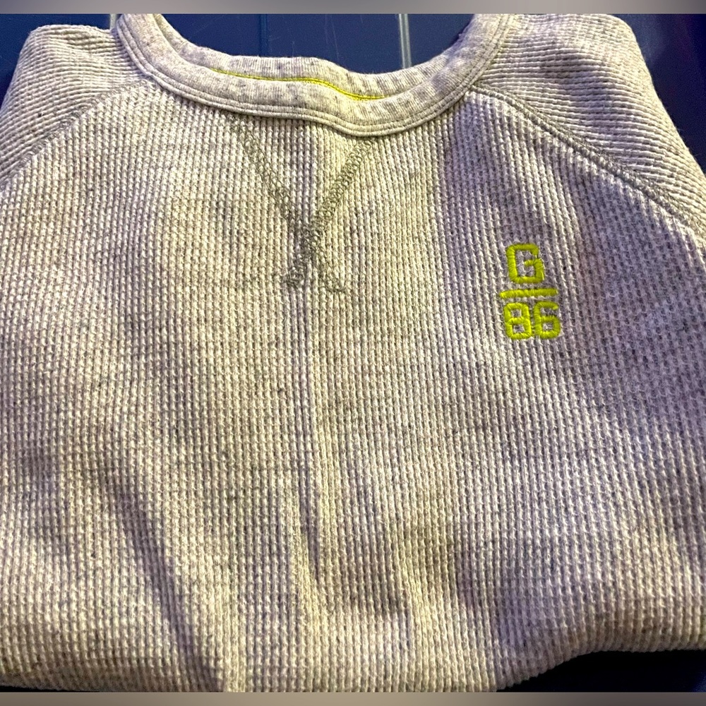 GAP Kids Boy’s Thermal Long Sleeve Shirt, Gray, Size: S(6/7)